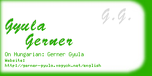 gyula gerner business card
